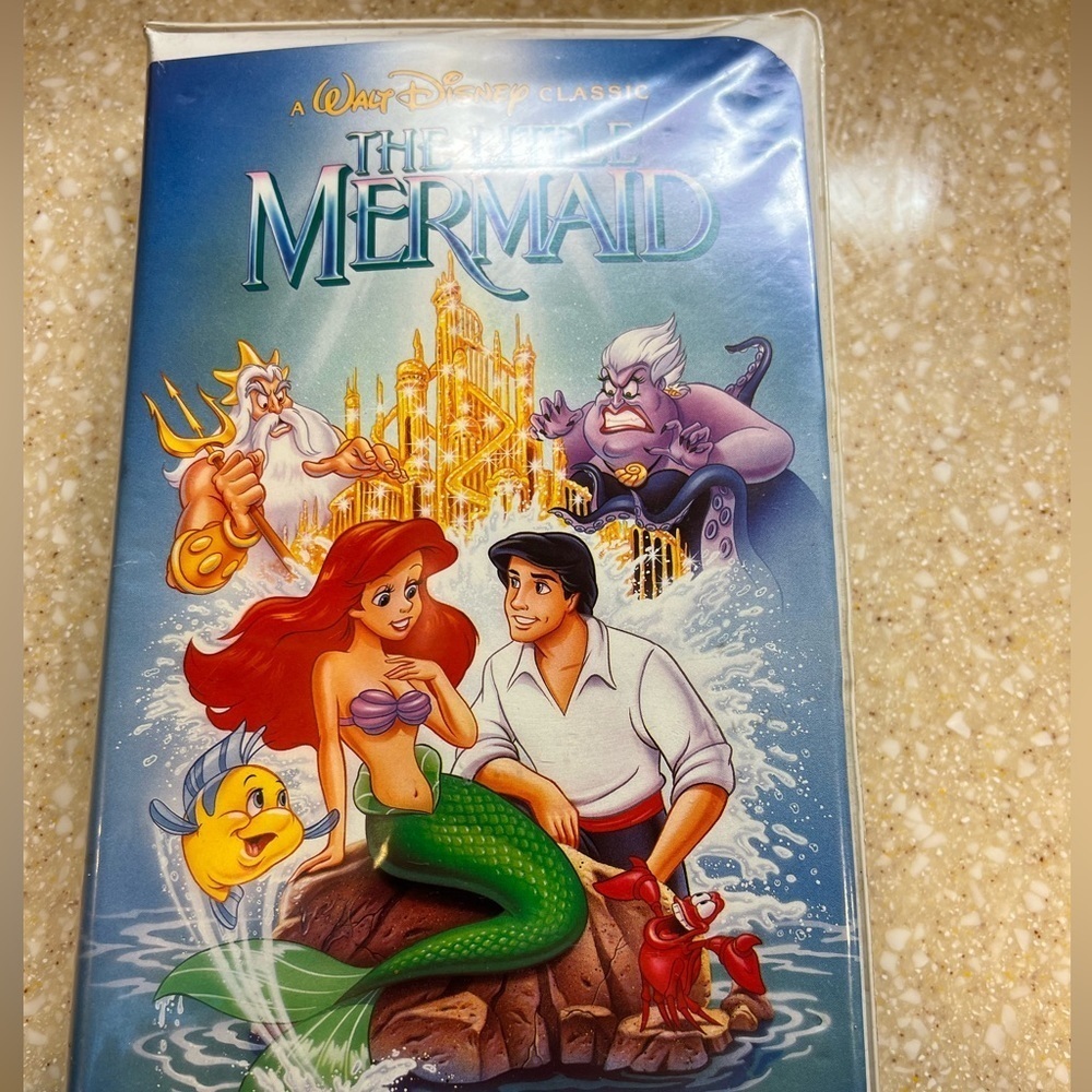 1990 Disney Little Mermaid Black Diamond VHS tape Banned Cover Rare
